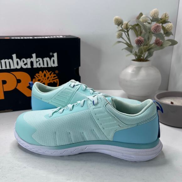 Timberland PRO Overdrive Composite Safety Toe Sneaker Aqua Women 9 NWB - Picture 6 of 10